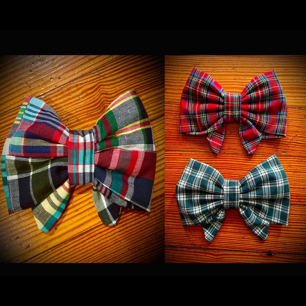 Girls Plaid Hair Bow